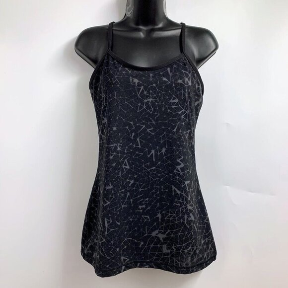 Lululemon Women's‎ Power Y Tank Luon Star Crushed Coal Black Size 8 - Picture 2 of 11